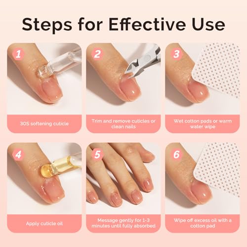 MelodySusie 25ML Cuticle Care Kit - Cuticle Oil and Cuticle Remover, Cuticle Nourishes and Softener, Promotes Nail Growth and Strength for Home and Salon Use 2PCS