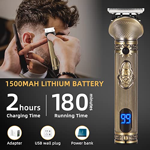 Beard Trimmer for Men, Travel Electric Shavers for Men with Case, Cordless Hair Clipper, Mens Grooming Kit for Mustache Body Nose Face - 180 Mins Shaving, Gifts for Him & Father