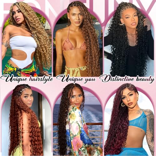 Human Braiding Hair for Boho Braids 120g Highlight Balayage Deep Wave Boho Bulk Human Hair for Braiding Knotless 12A Curly Wet and Wavy Bohemian Braids No Weft 3 Bundles 4/27 Color 16 Inch