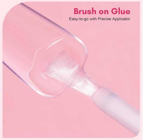 Super Strong Nail Glue for Press Ons - Fake Nails - Brush, Tip applicator, Fast Drying, Long Lasting, Mess Free, Glue Strong, pressons, Gel