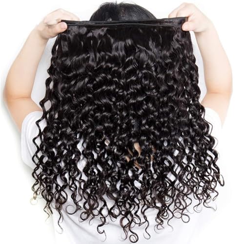 Water Wave Human Hair Bundles Wet and Wavy Bundles 100% Unprocessed Brazilian Human Hair for Black Women Double Weft 16 16 16in