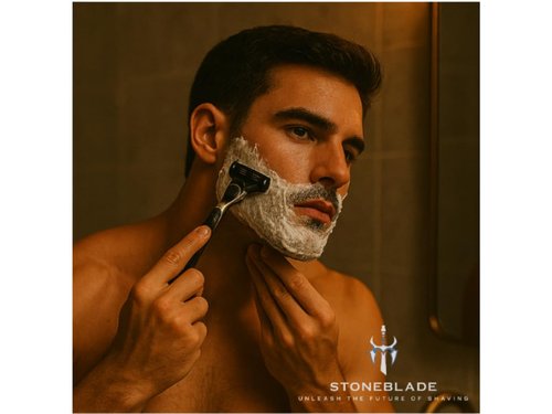StoneBlade Unscented Shaving Cream for Men – Luxury Lathering Shave Cream for Sensitive Skin, Hydrating Non-Irritating Formula, Use with Brush or Hands, Made in USA