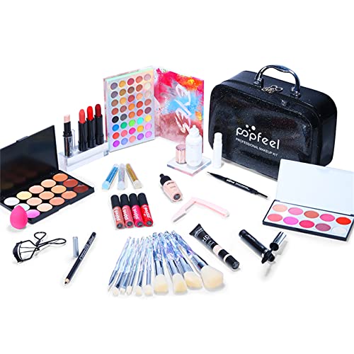 All-in-one Professional Makeup Set for Beginners or teen girls, Cosmetic-Gift for Women -Include Makeup Brush Set, Eyeshadow Palette, Eyebrow Pencil, Mascara, Concealer, Lip Gloss Set -014