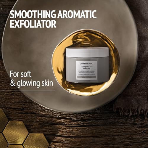 [ comfort zone ] Tranquillity¢â Body Scrub, Soothing Aromatic Gentle Exfoliator Enriched with Sugar Crystals and Amaranth & Almond Essential Oils, for an Instantly Smoother and Softer Skin, 10.06 Oz.