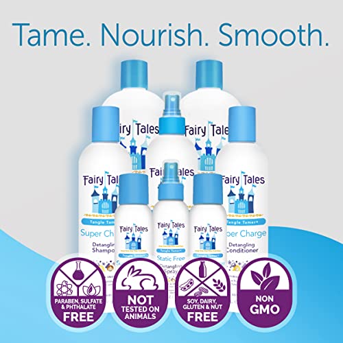Fairy Tales Tangle Tamer Super Charge - Detangling Conditioner for Kids - Paraben Free, Sulfate Free, Gluten Free, Nut Free - 12 oz