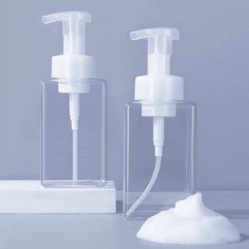 2 PCS-Foaming Soap Dispenser, Hand Soap Dispenser, Refillable Foam Liquid Hand Soap Empty Plastic Pump Bottle Container for Bathroom Vanities, Kitchen Sink, Hospital, Clinic（17 oz ） (Transparent)
