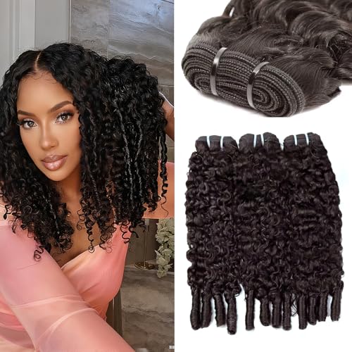 Lynch 15A Burmese Curly Bundles Human Hair, 16 18 20 Inch 3 Bundles 3C4A Water Wave Quick Weave with Spiral Curly End, 100% Unprocessed Kinky Curly Raw Human Hair Extensions for Women Natural Black