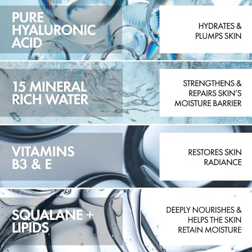 VICHY Mineral 89 Rich Cream, 100H Moisture Boosting Cream, Hydrating Face Moisturizer with Hyaluronic Acid, Niacinamide and Lipids, Daily Face Moisturizeer with Rich Texture for Dry Skin