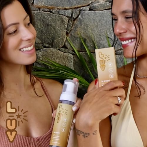 L-UV lit foam! Light sun kissed tan. Transparent and no color transfer foam with Vitamin C and E. Perfect for a natural and flawless looking tan.