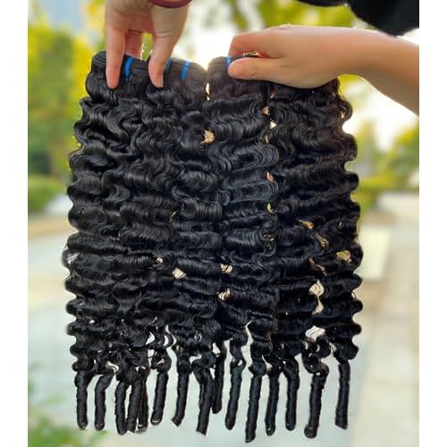 Lemoda Burmese Curly Bundles Human Hair 18 18 18 Inch 100% Unprocessed Virgin Weave 3 Bundles Real Human Hair Extensions 14A Raw Burmese Curly Human Hair Bundles for Black Women Natural Black