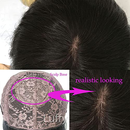 Jerry Curly Human Hair Wigs With Bangs 200% Density Virgin Human Hair Glueless Scalp Base Top Full Machine Made Wig For Black Women Brazilian Curly Wigs Natural Color 16 Inch