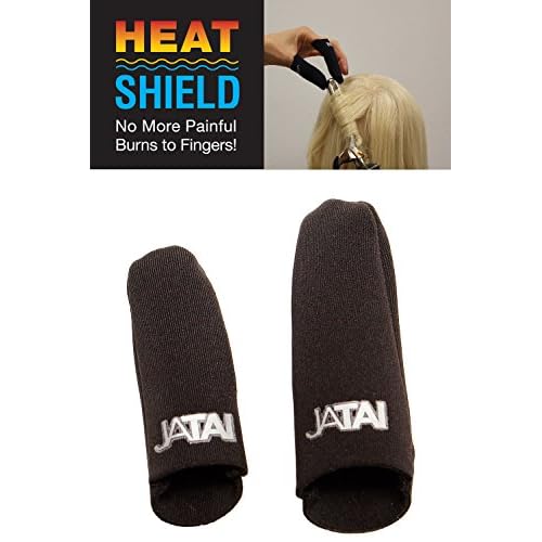 Jatai Heat Shield - Thermal Finger Protection Guards for Curling and Flat Irons, Wands, Blow Dryers - 2pc (Thumb & Finger)