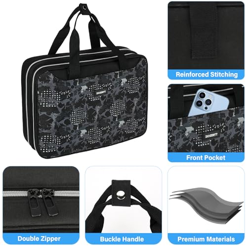 Tattoo Travel Case for Equipment and Supplies,Black Print,Bag Only