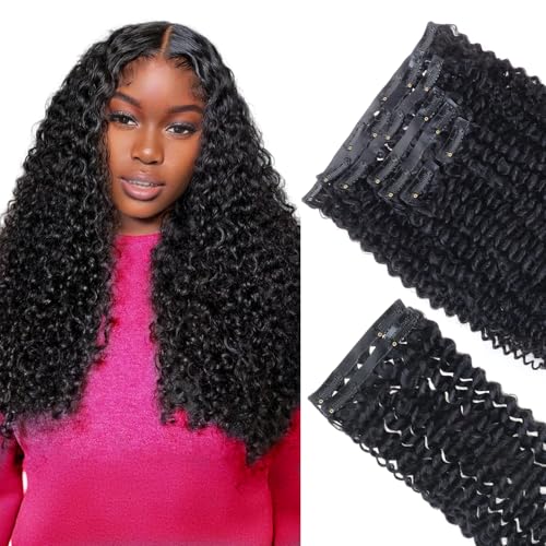 IDN BEAUTY Seamless Clip In Human Hair Real Remy Virgin Human Hair Seamless Kinky Curly Clip Ins For Black Women 150g 9Pcs 22 Inch