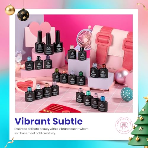 Beetles Gel Nail Polish Set, 23pcs Gel Polish Kit, 20 Colors Pink Green Blue Uv Gel Polish with Base Top Coat, All Season Manicure Tools for Beginners Nail Art Home Gift for Women