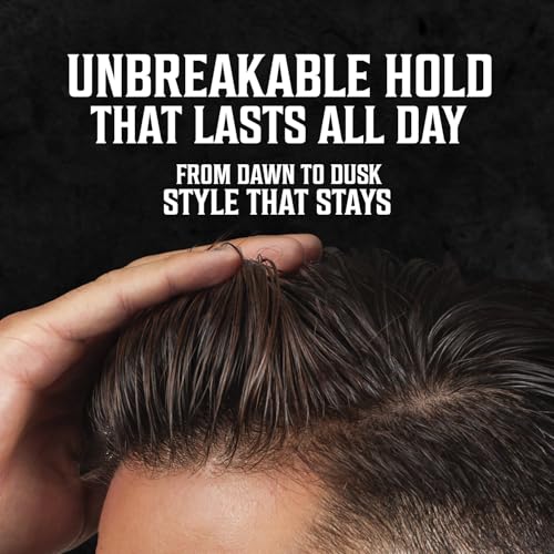 Viking Revolution Sandalwood Hair Pomade for Men - Extreme Hold Water-Based Hair Gel - Extra Firm Strong Hold With High Shine - Mens Pomade (4oz)