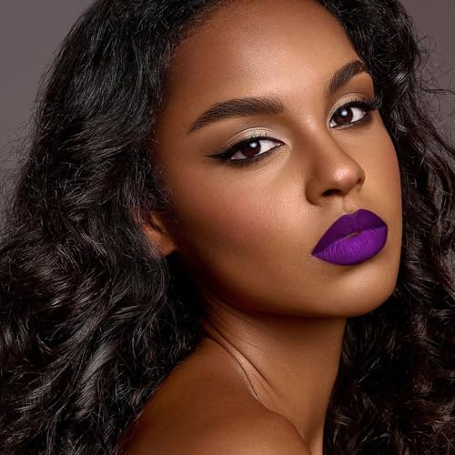 Purple Lipstick Matte for Women, SuperStay Long Lasting Lipstick Smudge Proof No Transfer Liquid Lipsticks, Cruelty Free Lip Makeup (DM22 Purple Crystal)