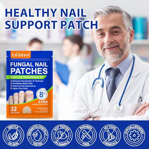 Extra Strength Toenail Treatment - 32 Pcs Nighttime Nail Patches, Overnight Toe Nail Treatments for Damaged Nails Foot Nails Repair and Care, 8-Hour Restores Healthy Appearance