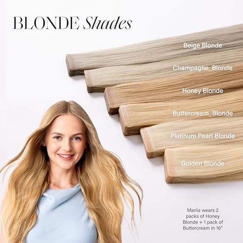 Luxy Tape-In Hair Extension Collection 24", 50g, Champagne Blonde, 20 pieces