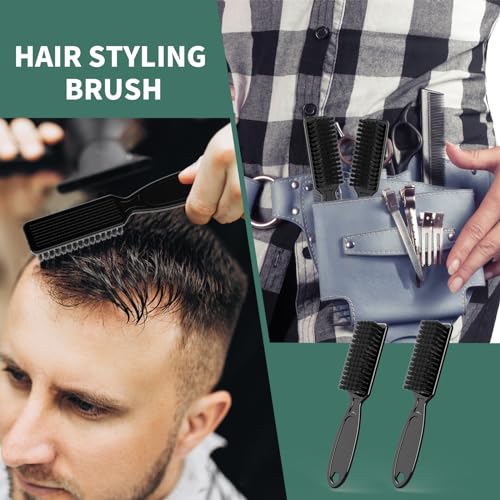 10 Pcs Barber Clipper Cleaning Brush, Barber Accessories Supplies, Blade Trimmer Cleaning Mini Brush Bulk Set Duster Manicure Nylon Brush Hair Styling Tool (Black)
