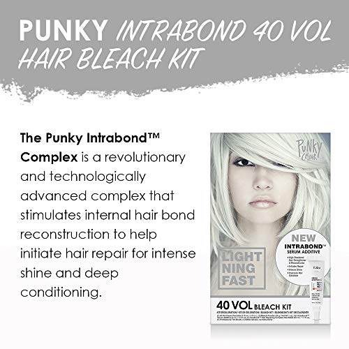 Punky Intrabond¢â 40 Vol Bleach Kit, Fast Bleaching Action for Brighter Hair