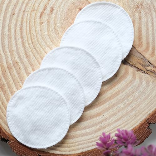 Premium 100% cotton pads, 200 rounds - Skincare, Baby, Cleansing, Gentle & soft, Hypoallergenic, Extra absorbent & Lint free.