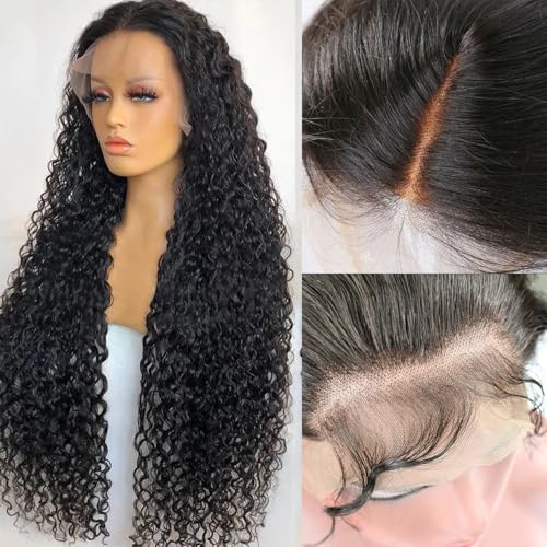 250% Density 38 Inch Deep Wave Lace Front Wigs Human Hair 13X6 HD Lace Frontal Curly Human Hair Wig Fluffy Natural Pre Plucked Wet And Wavy Wigs for Black Women Girl