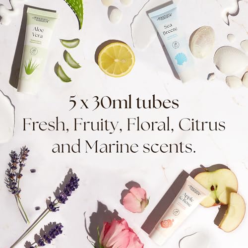 Hand Cream Gift Set from Nurture by Nature, 5pcs, Mothers Day Gifts, Hand Lotion Travel Size, Enriched with 6% Shea Butter & Glycerin, Hand Cream for Women, Dry Skin, Hand Lotion Gift Set for Women