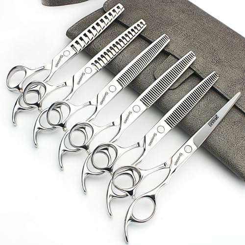 Barber hair scissors, Axemoore professional haircut Cutting Scissors/Shears set- 6", made of Japanese stainless steel, especially (6.5in-6pc)