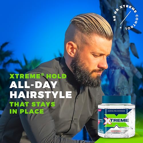 Xtreme Gel Seduction Styling Hair Gel For Men With Aloe Vera and 48-Hours Control, 8.81 oz (Pack of 12)