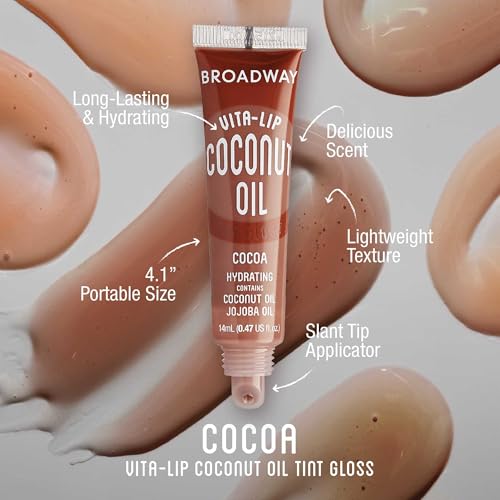 Ruby Kisses Broadway Vita-Lip Tinted & Clear Lip Gloss Set (6 Pack) Ultra-Hydrating & Soothing Formula with Vitamins, High-Shine Non-Sticky Finish Lip Balm, 3 Pcs Watermelon + 3 Pcs Grape Seed