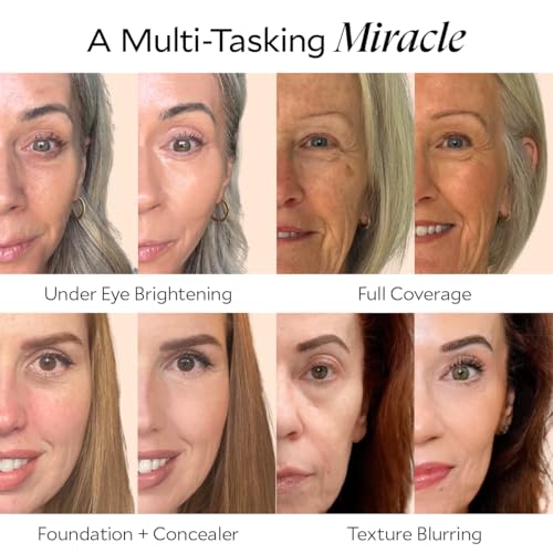 Fi?ra Luxury Concealer & Foundation with Anti-Aging Ingredients - Full Coverage for Dark Circles, Wrinkles, Fine Lines, and Spots, All-Day Wear For Mature Skin - Bisque, 0.5 FL. OZ. / 15 ML
