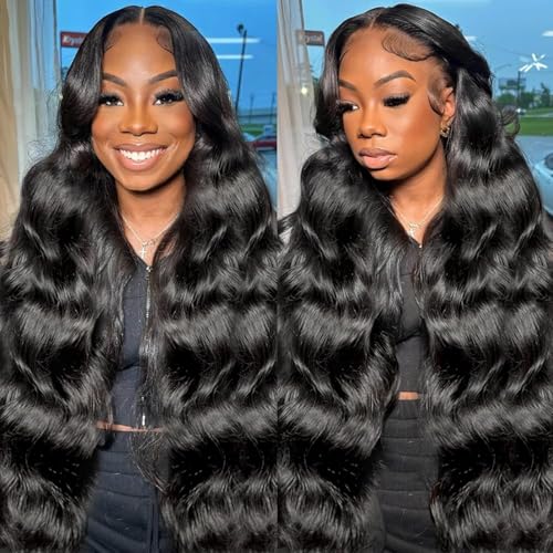 Lace Front Wig Human Hair Body Wave Lace Front Wigs Human Hair Pre Plucked 200 Density 13x4 HD Lace Frontal Glueless Wigs for Women 18 Inch