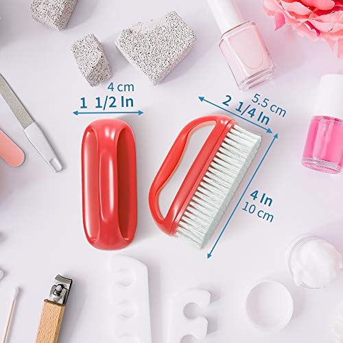 Konex Perfect-Grip Large Hand and Nail Brush 4" X 2-1/4" X 1-1/2" (Red)