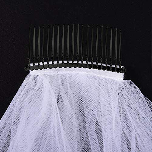 Hicarer 5 Pcs Black Metal Wire Hair Combs, 20 Teeth Wire Twist Bridal Wedding Veil Combs