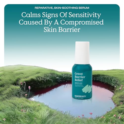 KraveBeauty Great Barrier Relief Serum ? Korean-Inspired Barrier Repair Serum, Tamanu Oil, Soothes Redness & Hydrates, Vegan & Cruelty-Free, 1.52 fl oz
