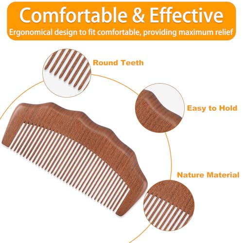 Wooden Labor Comb for Women, Labor and Delivery Essentials for Pregnant Women, Natural Birthing Comb Baby Shower Gifts with Cloth Bag