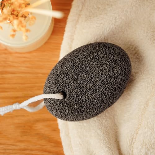 Extra Thick Pumice Stone for Feet and Hands ? Ergonomic, Durable Natural Foot File ? Gray, 3.9x2.8x1.6 in ? Ideal for Cracked Heel Treatment,Callus Remover for feet&Dead Skin Exfoliation