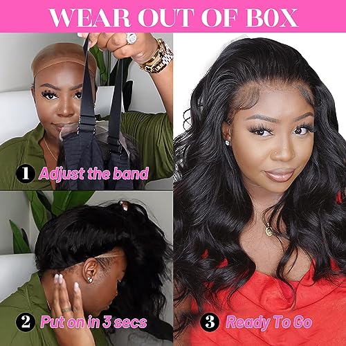 ISEE Hair Ocean Wave Glueless Wigs Human Hair Pre Plucked Pre Cut 5X7 HD Lace Wear Go Wig Lace Front Wigs Human Hair For Beginners 180% Density 20 Inch