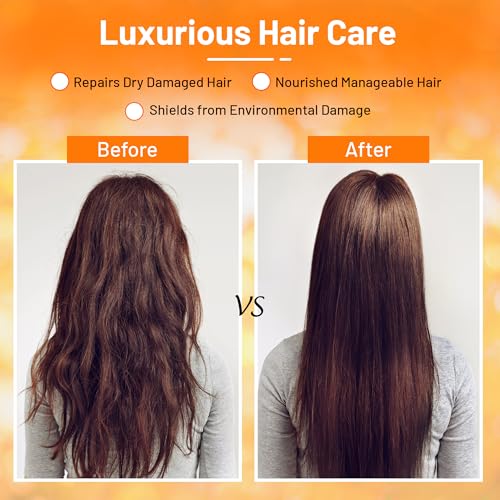 Herbishh Moroccan Argan Oil Shampoo and Conditioner Set with Hair Mask, Moisturizing & Deep Cleansing Kit For Dry, Damaged, Frizzy Hair, Color Safe & UV Protection 16.9fl.oz + 16.9fl.oz + 10.1 fl.oz