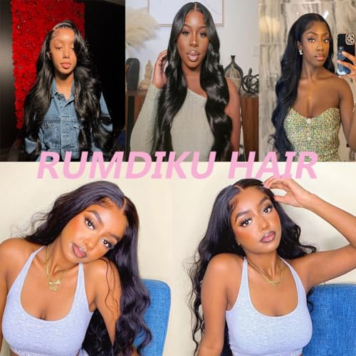 12A Human Hair Bundles Body Wave Bundles Human Hair 26 28 30 Inch 100% Unprocessed Brazilian Virgin Hair Bundles Deals Weave 3 Bundles Human Hair Extensions Body Wave Bundles Natural Black