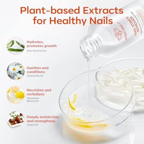 Modelones Semi-Cured Gel Nail Strip Remover | Nail Glue Remover Easy Peel Gel Strips, Press on Nails and Nail Polish | Gentle, Non-Drying, Nourishing and Hypoallergenic Acetone-Free Formula 50ML