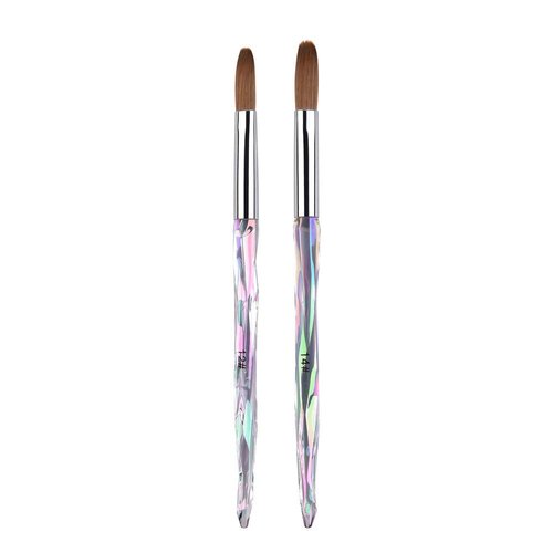 Rolabling Nail Art Brush Acrylic Brush Nail Pen with Symphony Diamond Handle Manicure Design Nail Art Tool (Set-5)