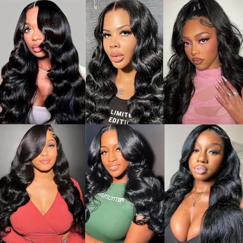 15A Human Hair Bundles 22 24 26 Inch 100% Unprocessed Brazilian Virgin Hair Quick Weave Body Wave 3 Bundles Deals Natural Black Extensions