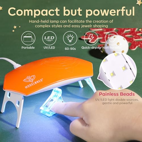 Modelones 133pcs Poly Extension Gel Nail Kit, 32 Colors All Seasons Poly Gel kit with Nail Lamp Slip Solution Builder Thickening Manicure Tools for Starter Salon DIY