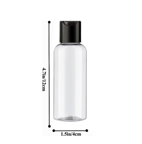 NovaHF 10 Pack Leakproof 3.4 oz Travel Bottles - Refillable Empty Plastic Cosmetic Containers for Toiletries Shampoo Lotions Cream