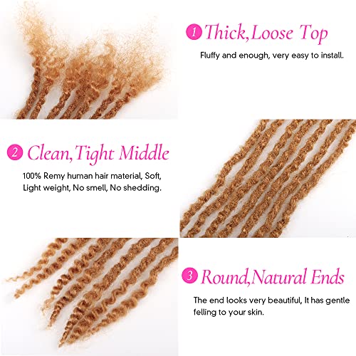 Orientdreads Textured Loc Extensions with curly ends,Human Hair 100% Human Hair Full Handmade for Women/Men Can Be Curled and Bleached (27, 10in 0.4cm 80 strands)