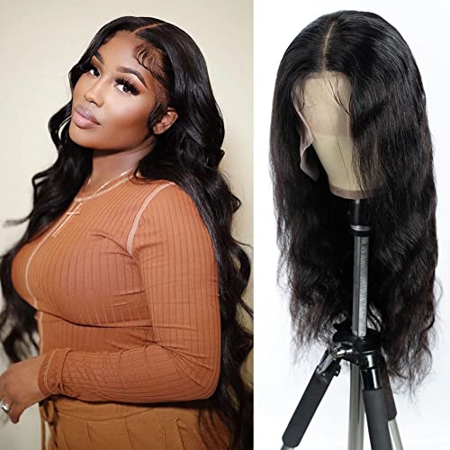 Spotlight 13x4 HD Lace Front Wig Human Hair,180% Density Transparent Body Lace Frontal Wig,Pre Plucked with Baby Hair - 3D Lace (26 inch)