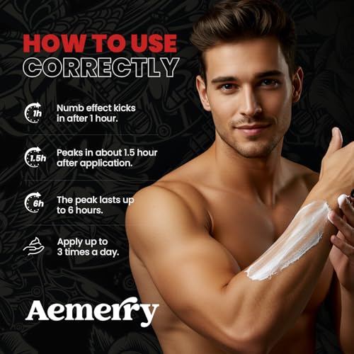 Tattoo Numbing CreamMaximum Strength: Numbing Cream for Tattoos, Extra Strength Numbing Cream - Up to 6 Hours Numbness for Multi-Purpose Use (White)