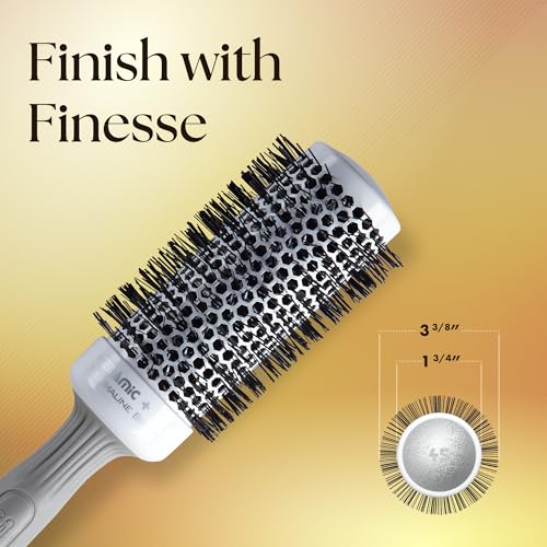 Olivia Garden Ceramic + Ion Round Thermal Hair Brush - Not Electrical - Professional Blowout Brush for Normal to Thick Hair